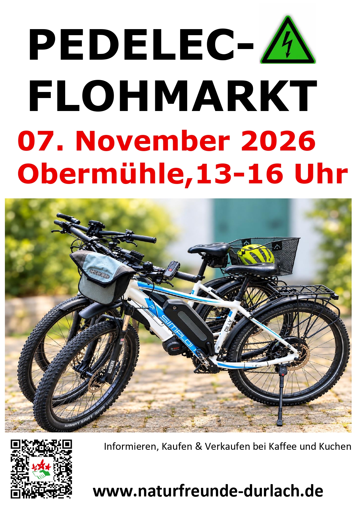 Pedelec Flohmarkt am 07.11.2026 von 13 - 16 Uhr